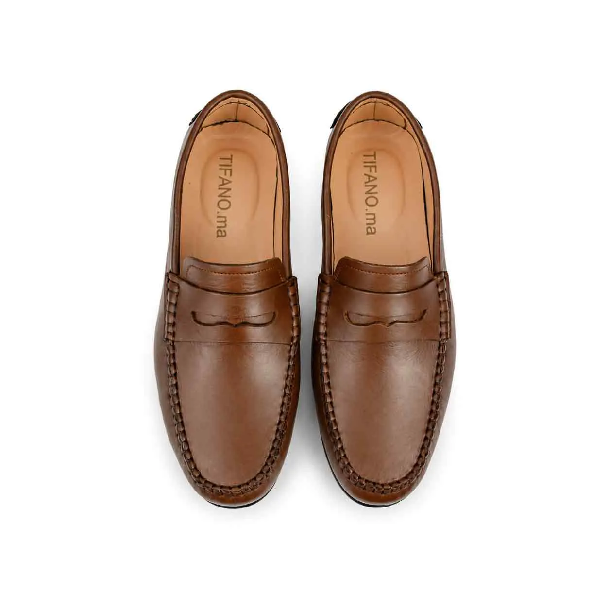 Moccasin pour homme 004 tabac cuir  miniature